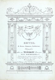 Cover of: Recueil de dessins, d'ornemens, d'architecture lithographies by Tirrart (Firm)