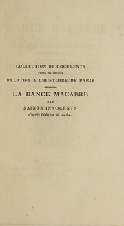 Cover of: La dance macabre des Saints Innocents de Paris by Jean Gerson, Valentin Dufour