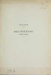 Dei Pittoni, artisti veneti by Laura Pittoni