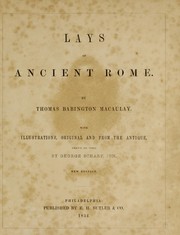 Cover of: Lays of ancient Rome