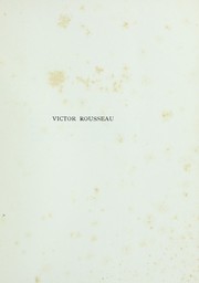 Cover of: Victor Rousseau by Des Ombiaux, Maurice