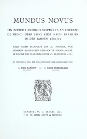 Cover of: Mundus novus by Amerigo Vespucci