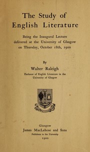 Cover of: The study of English literature