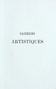 Cover of: Causeries artistiques by par Ferdinand de Lasteyrie