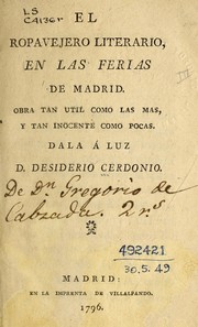 El ropavejero literario, en las ferias de Madrid by Desiderio Cerdonio