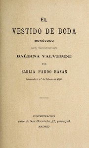Cover of: El vestido de boda by Emilia Pardo Bazán