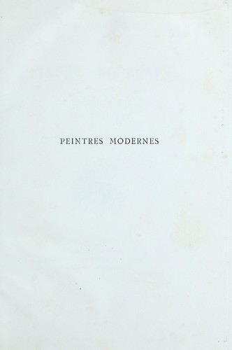 Peintres modernes by Eugene Montrosier