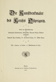 Cover of: Die Kunstdenkmaler Kreises Ostprignitz