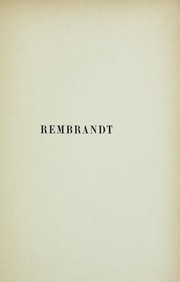 Front cover of Rembrandt by Vergile Josz