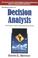 Cover of: Introduction to decision analysis