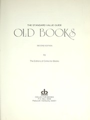 Cover of: The Standard Value Guide Old Books