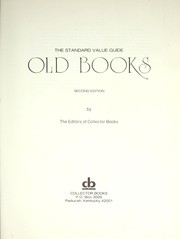 Cover of: The Standard Value Guide Old Books by Collector Books