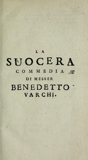 Cover of: La suocera: commedia