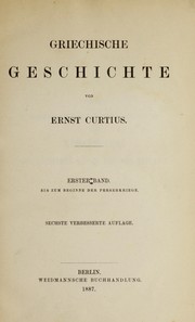 Cover of: Griechische Geschichte by Ernst Curtius