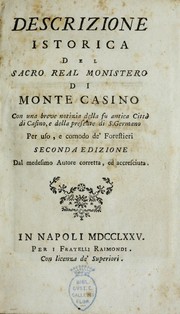 Cover of: Descrizione istorica del sacro real monistero di Monte Casino by Flavio Della Marra, Flavio Della Marra