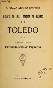 Cover of: Historia de los templos de España: Toledo