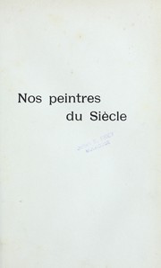 Cover of: Nos peintres du siecle by Jules Adolphe Aimé Louis Breton