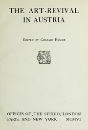 Cover of: The art-revival in Austria by Charles Holme