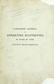 Coptic monuments by W. E. Crum