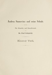 Cover of: Andrea Sansovino und seine Schule by Paul Schonfeld, Paul Schonfeld