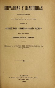 Cover of: Guitarras y bandurrias: sainete li rico en dos actos y en prosa