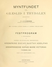 Myntfundet fra Graeslid i Thydalen by L.B. Stenersen