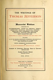 Cover of: The writings of Thomas Jefferson. by Thomas Jefferson