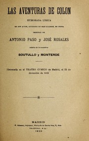 Cover of: Las aventuras de Colo n: humorada li rica en dos actos, divididos en seis cuadros, en prosa