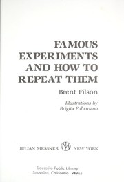 Cover of: Famous experiments and how to repeat them