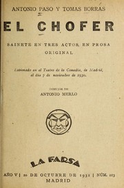 Cover of: El cho fer: sainete en tres actos, en prosa, original