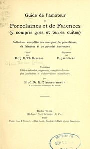 Cover of: Guide de l'amateur de porcelaines et de faiences (y compris grès et terres cuites) by Johann Georg Theodor Grässe