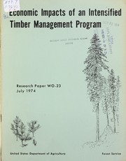 Cover of: Economic impacts of an intensified timber management program