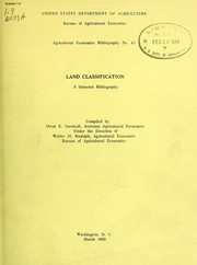 Cover of: Land classification: a selected bibliography.