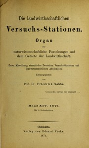 Cover of: Die Landwirtschaflichen versuchs-stationen ... by Theodor Reuning, Friedrich Hermann Ha nlein, U. Sachse