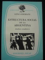 Cover of: Estructura social de la Argentina: análisis estadístico
