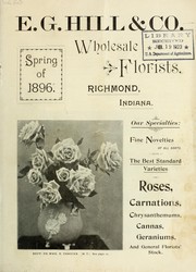 Cover of: E.G. Hill & Co., wholesale florists: spring of 1896