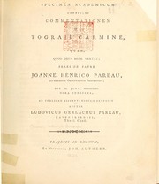 Specimen academicum: continens commentationem de Tograji Carmine by Lodewijk Gerlach Pareau