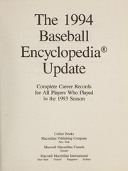 Cover of: The 1994 Baseball Encyclopedia Update by Macmillan Publishing