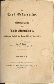 Der Trost Oesterreichs by Kohn, J. Dr