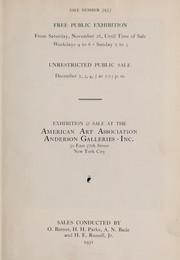 Collection of the late Thomas B. Clarke by American Art Association, Anderson Galleries (Firm)