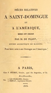 Cover of: Pieces rélatives à Saint-Dominque et à l'Amérique