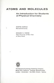 Cover of: Atoms and molecules; an introduction for students of physical chemistry