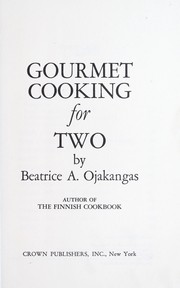 Cover of: Gourmet cooking for two