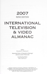 Cover of: International Television & Video Almanac 2007 (International Television and Video Almanac) by 