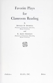 Cover of: Favorite plays for classroom reading