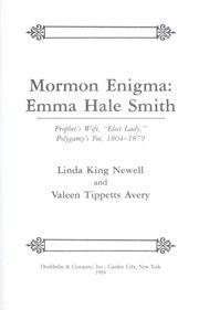 Cover of: Mormon Enigma: Emma Hale Smith