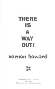 Cover of: There Is a Way Out by Vernon Howard