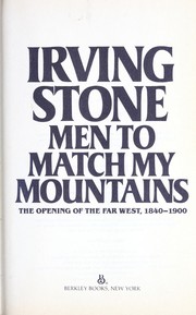 Cover of: Men Match My Mntn Tr by Irving Stone