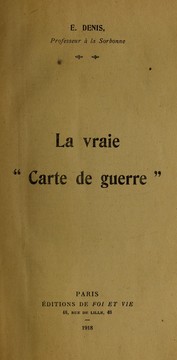 Cover of: La vraie "carte de guerre" ...