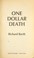 Cover of: One Dollar Death